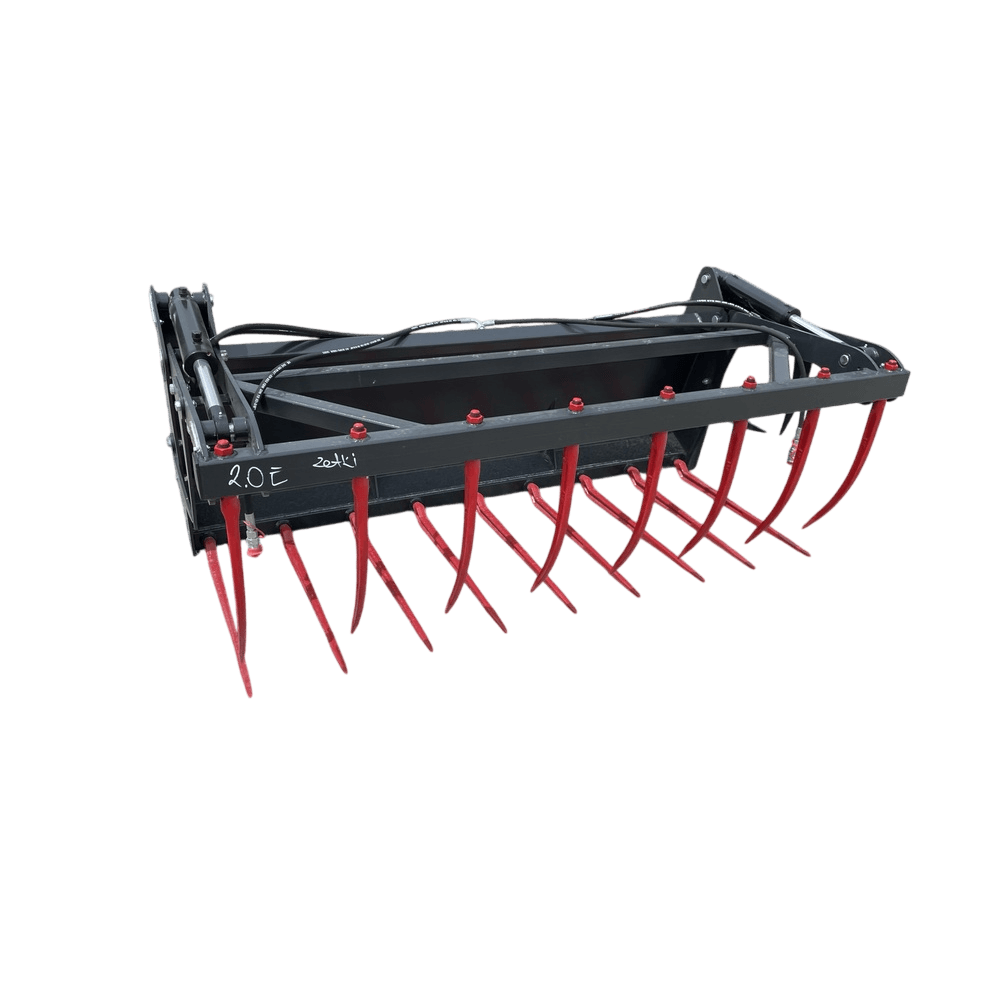 Krokodíl Titan na čelný nakladač s dvoma hydraulickými valcami a kovanými zubami